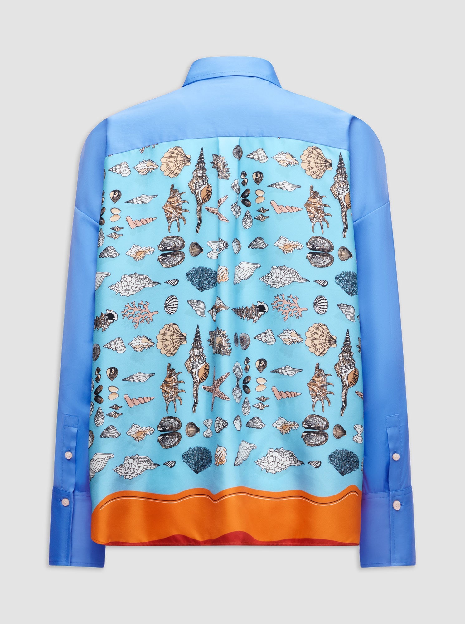 Sirene Scarf Back Shirt | Blue/Orange