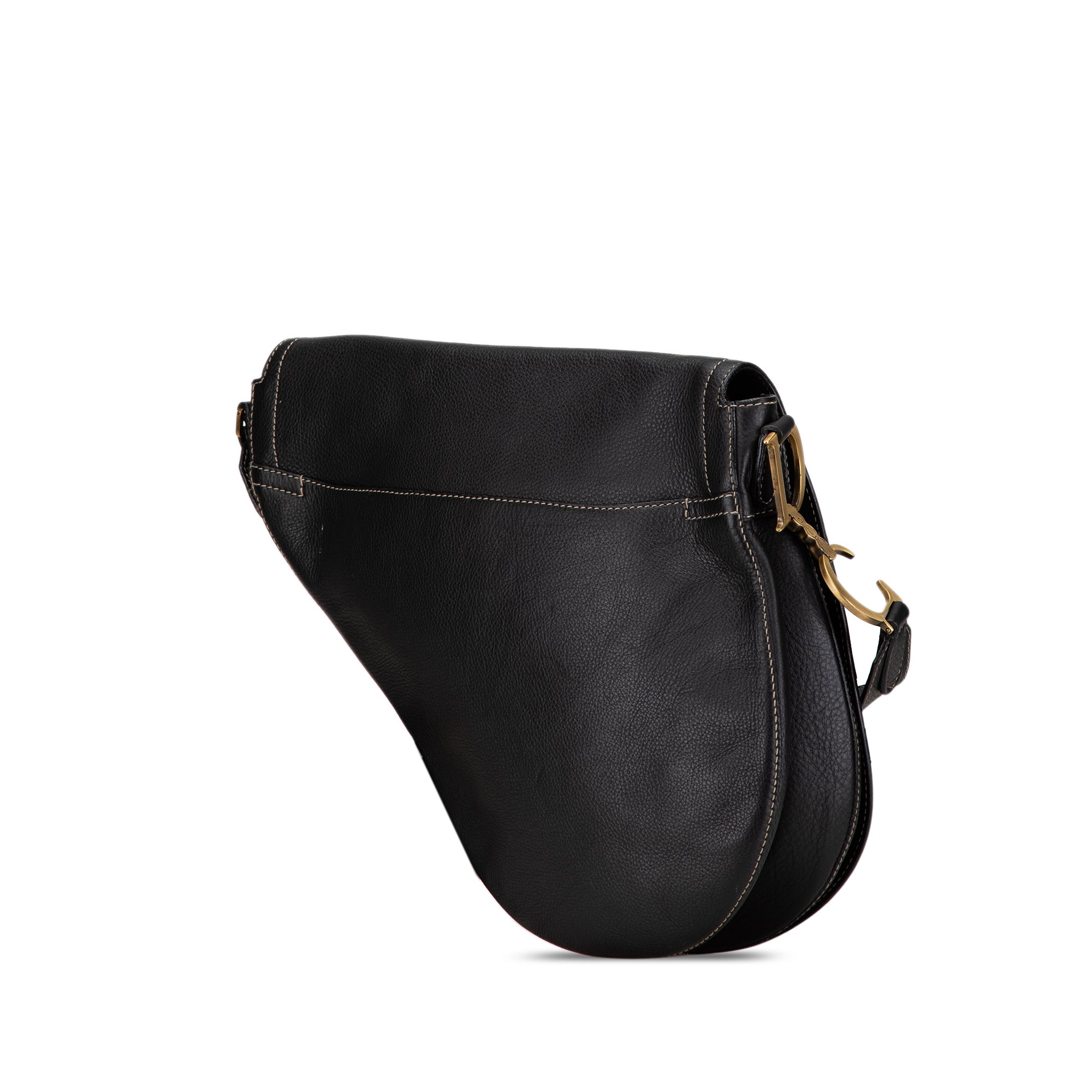 Dior | Pre-Owned Leather Baudrier Saddle Bag | Black