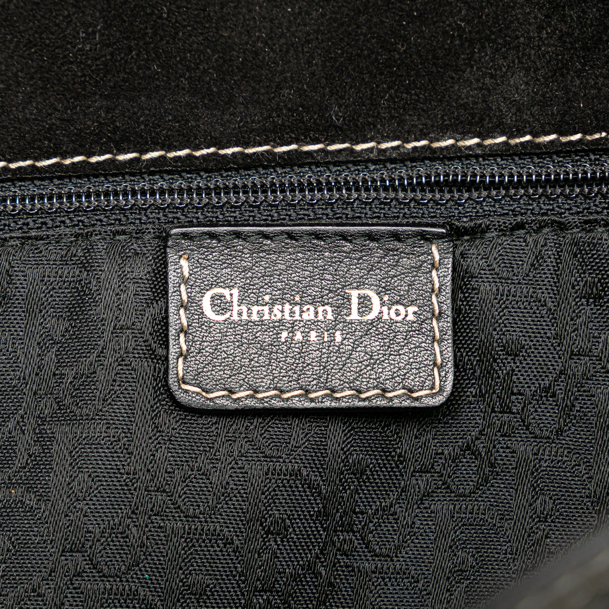 Dior | Pre-Owned Leather Baudrier Saddle Bag | Black
