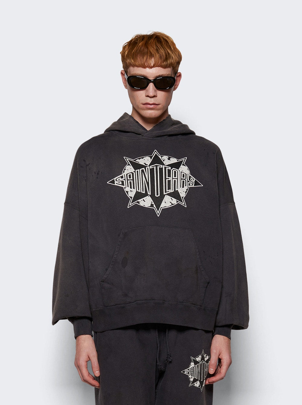 Men | Saint Mxxxxxx X Denim Tears | Hoodie | Washed Black