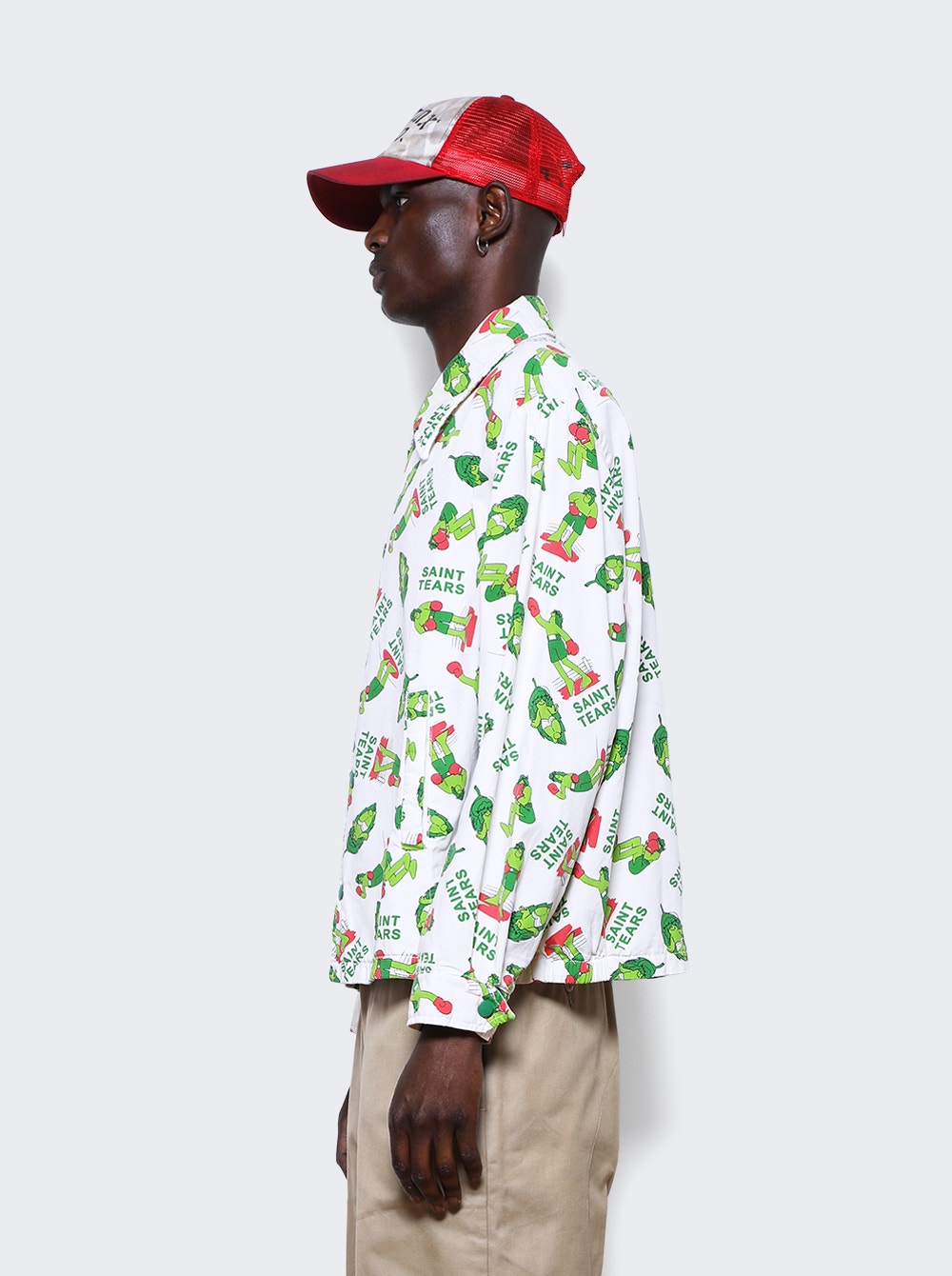 Men | Saint Mxxxxxx X Denim Tears | Coach Jacket | White