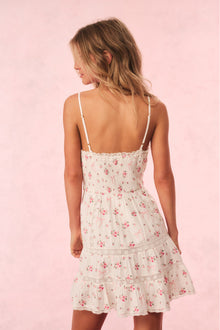 Solbina Cotton Rose & Bow Mini Dress | Fancy Pink