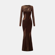OW Collection SPIRAL Maxi Dress Dress 185 - Brown