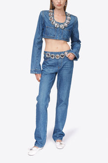 Jumbo Crystal Jean | Medium Wash