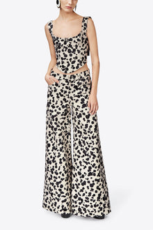 Dalmatian Denim Wide Leg Jean | Black/Off White