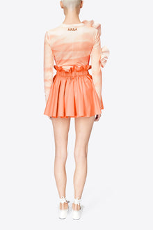 Ruffle Flower Long Sleeve Top | Whipped White/Sweet Salmon