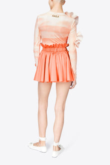 Ruffle Flower Long Sleeve Top | Whipped White/Sweet Salmon