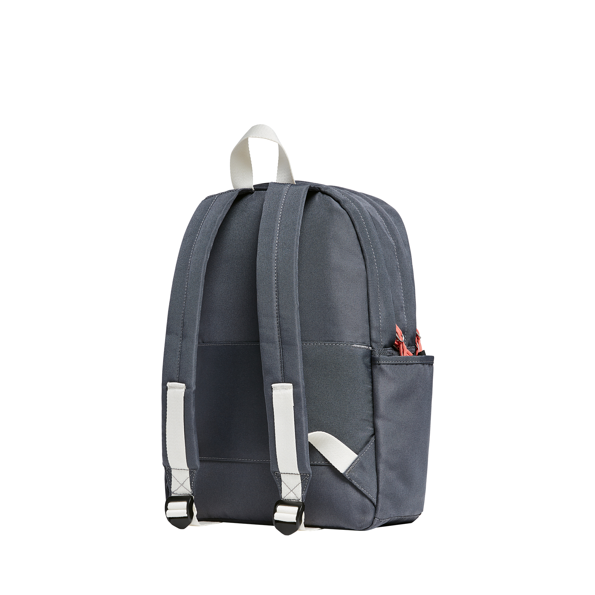 State bags kane double pocket backpack polyester canvas dark grey back view click to zoom