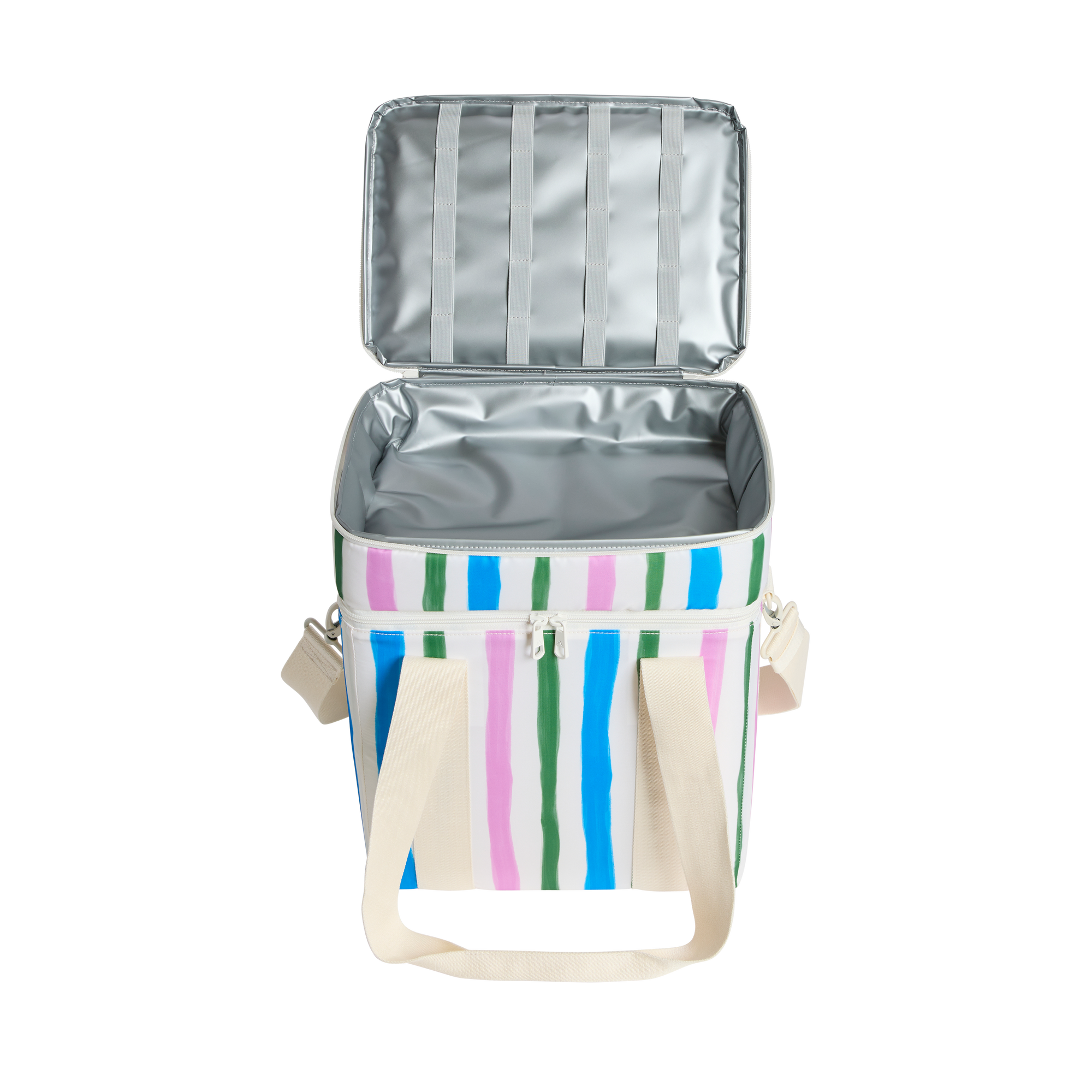 STATE Bags Wellington Cooler Nylon Stripe Overhead View Click to Zoom