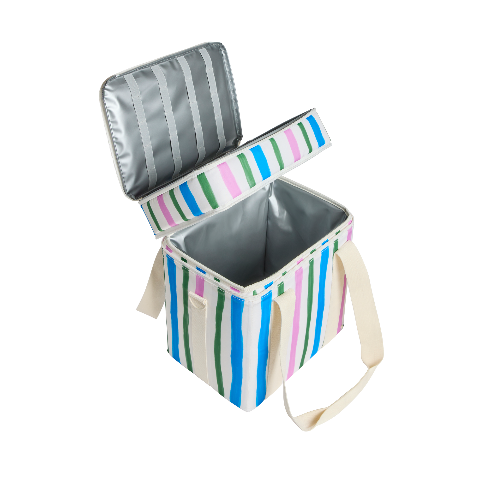 STATE Bags Wellington Cooler Nylon Stripe Overhead View Click to Zoom