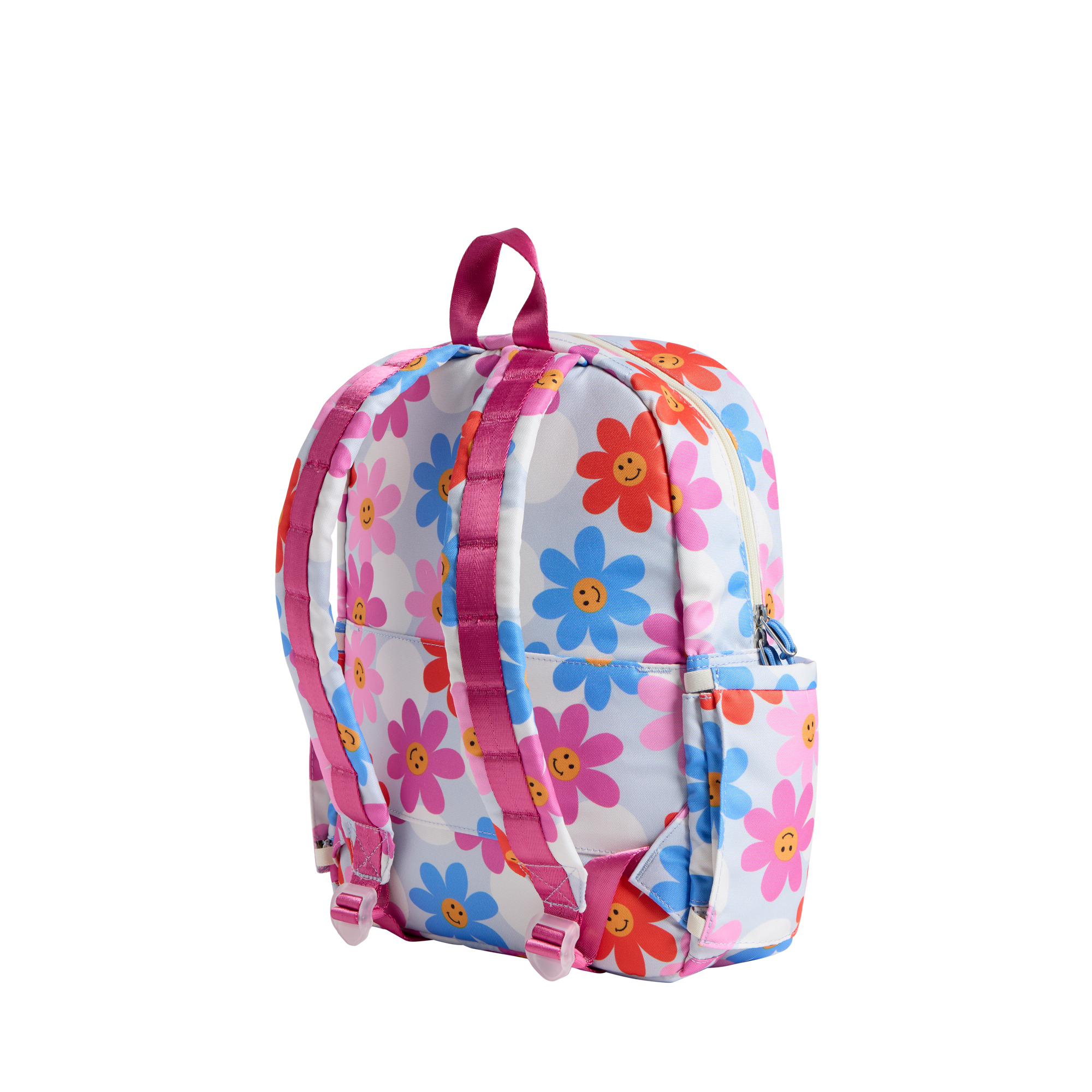 state bags kane kids backpack recycled polyester canvas daisies back view click to zoom