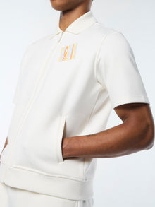 Men | Urso Short Sleeve Track Jacket | Gardenia