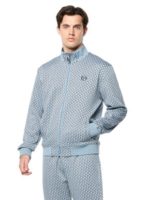 Men | Paolo Knit Track Jacket | Faded Denim