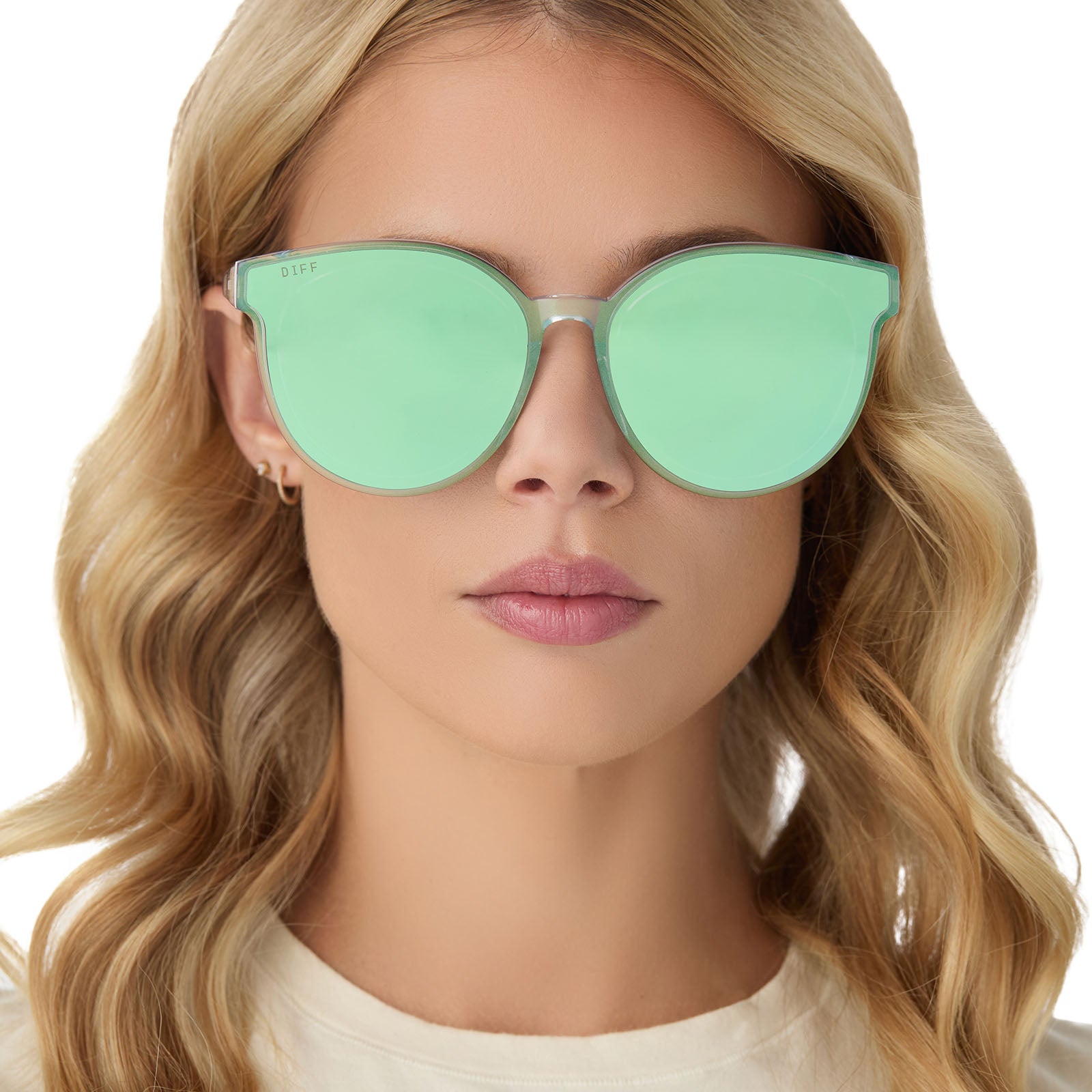 Womens | Gemma Sunglasses | Opalescent Turquoise | Turquoise Ice Lenses