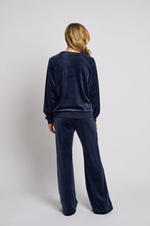 Splits59 | Joy Velour Crewneck | Indigo Blue