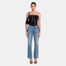 OW Collection Swirl Tube Top | Black Caviar