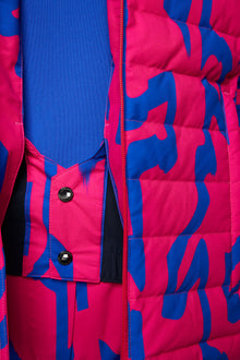Women | W Thermic Down Jacket Printed | Glitch Bridge Pink