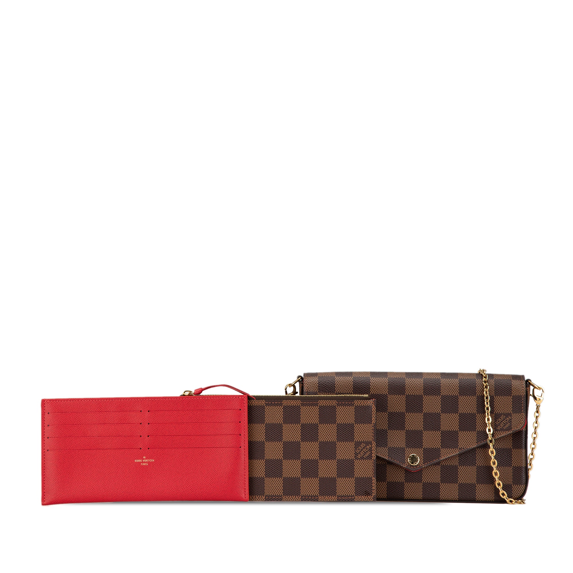 Louis Vuitton | Pre-Owned Damier Ebene Pochette Felicie | Brown