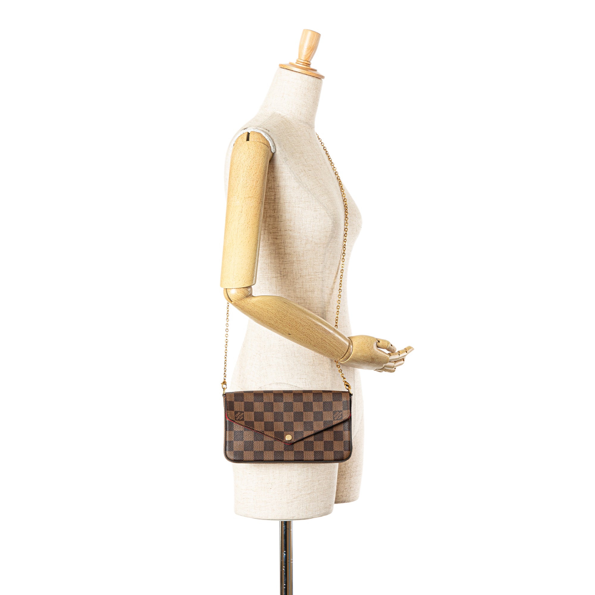 Louis Vuitton | Pre-Owned Damier Ebene Pochette Felicie | Brown