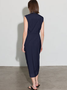 Sylvie Long Shirt Dress | Navy