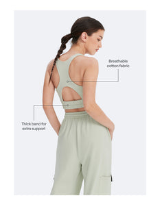 Scoop Neck Racerback Bra | Fresh Mint Green