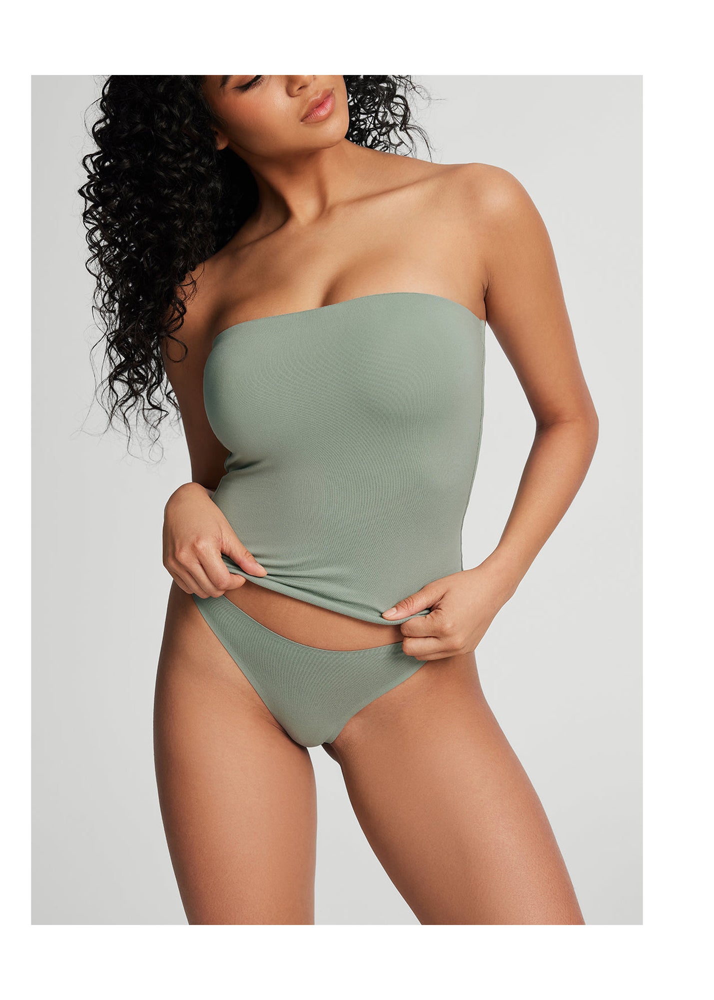 Seamless Full-Length Tube Top | Sage Green