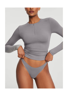Seamless Thong Panty | Cool Gray