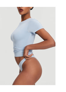 Seamless Thong Panty | Sky Blue