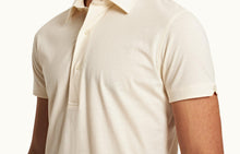 Sebastian Cotton Silk 007 Tailored Fit Short-Sleeve Cotton-Silk Polo Shirt | White Sand