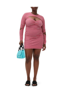 Seersucker Cut out Mini Dress | Love Potion