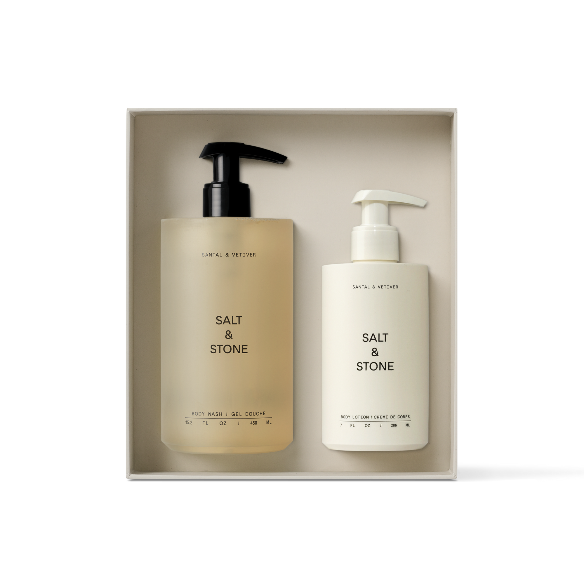 Body Wash and Body Lotion Duo | Santal & Vetiver | 15.2 FL OZ/450 ML