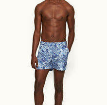 Setter Palmed Shorter-Length Swim Shorts | Lagoon Blue