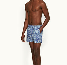 Setter Palmed Shorter-Length Swim Shorts | Lagoon Blue