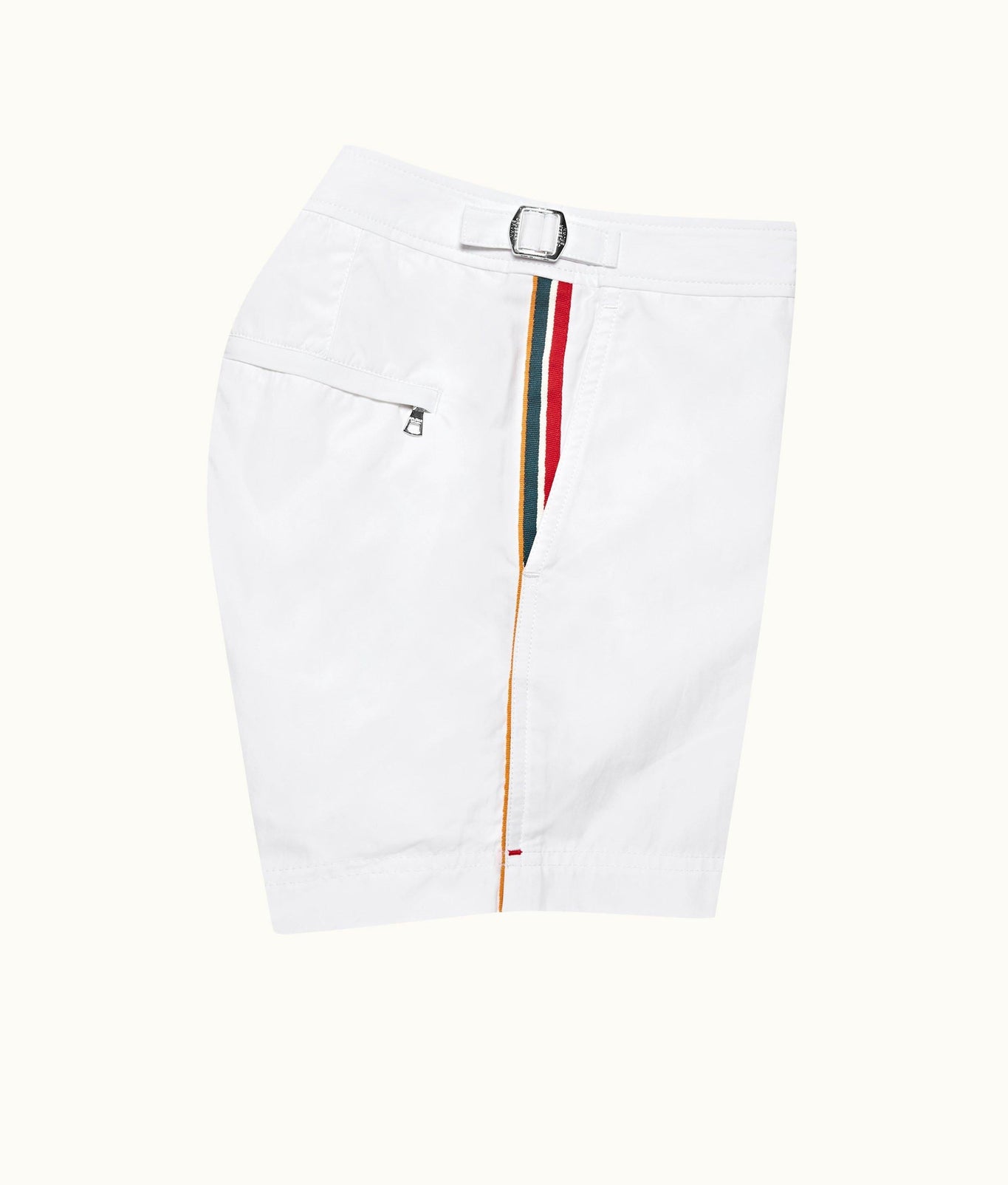 Setter Shorter-Length Concealed O.B Tape Swim Shorts | White