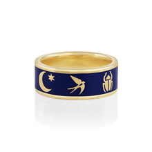 Women | Seven Fortunes – Midnight Blue Enamel | 14k Yellow Gold