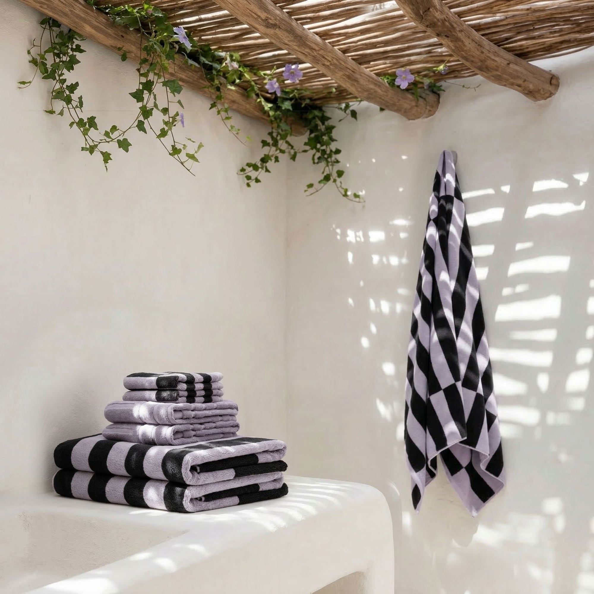 Shadmoor Australian Cotton Towels | Lilac/Charcoal
