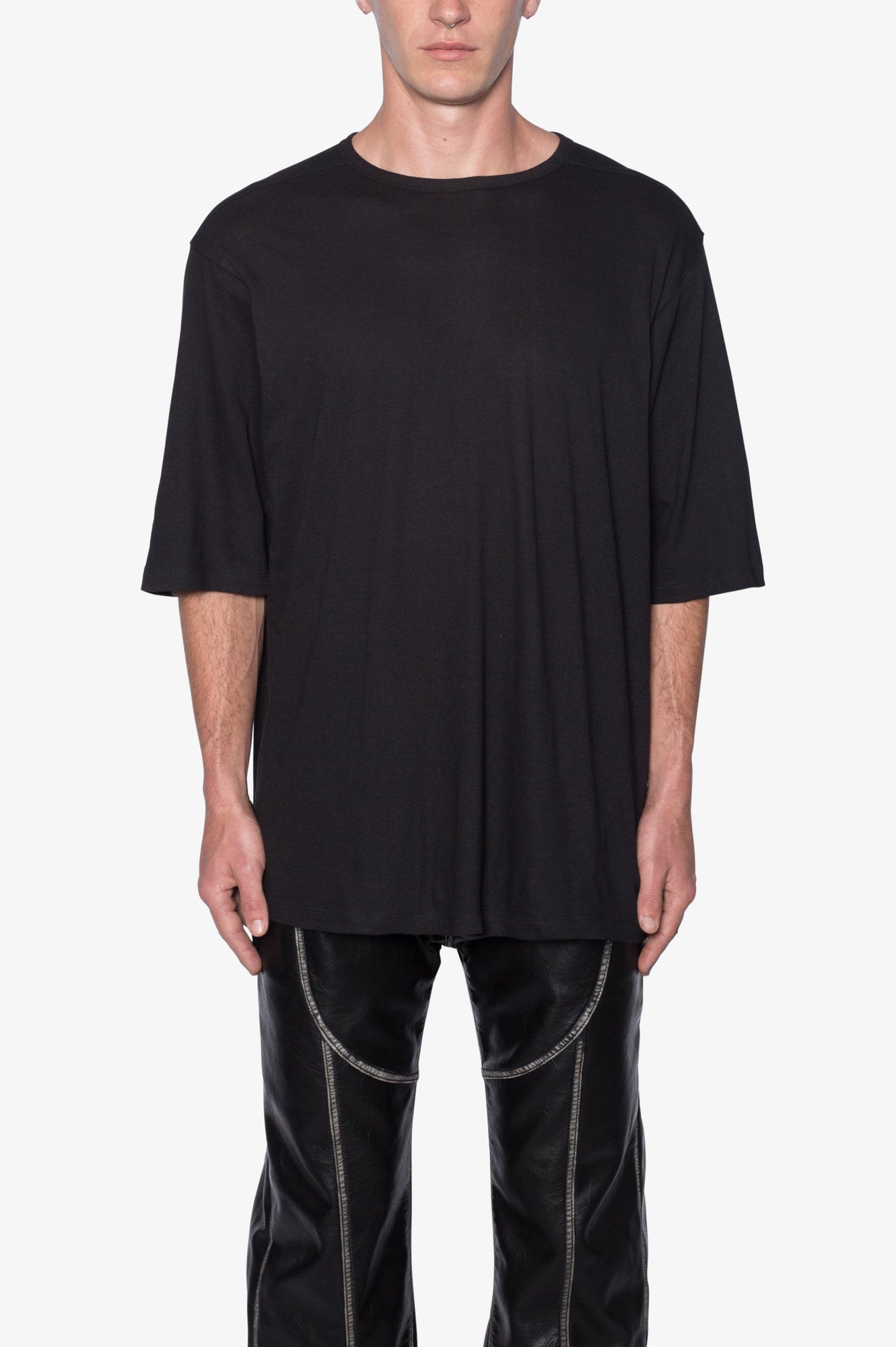 Sheer Gauze Tee | Black