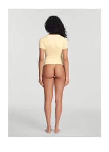Short Sleeve Crew Neck Top | Lemon Meringue