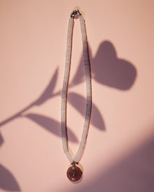 The Cote d'Azur Pendant Necklace | Rose Quartz/Cubic Zirconia | Gold