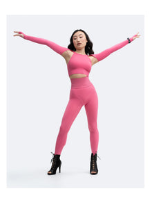 Shoulder Cut-Out Crop Top | Pink