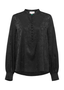 Silk Jacquard Shirt | Black
