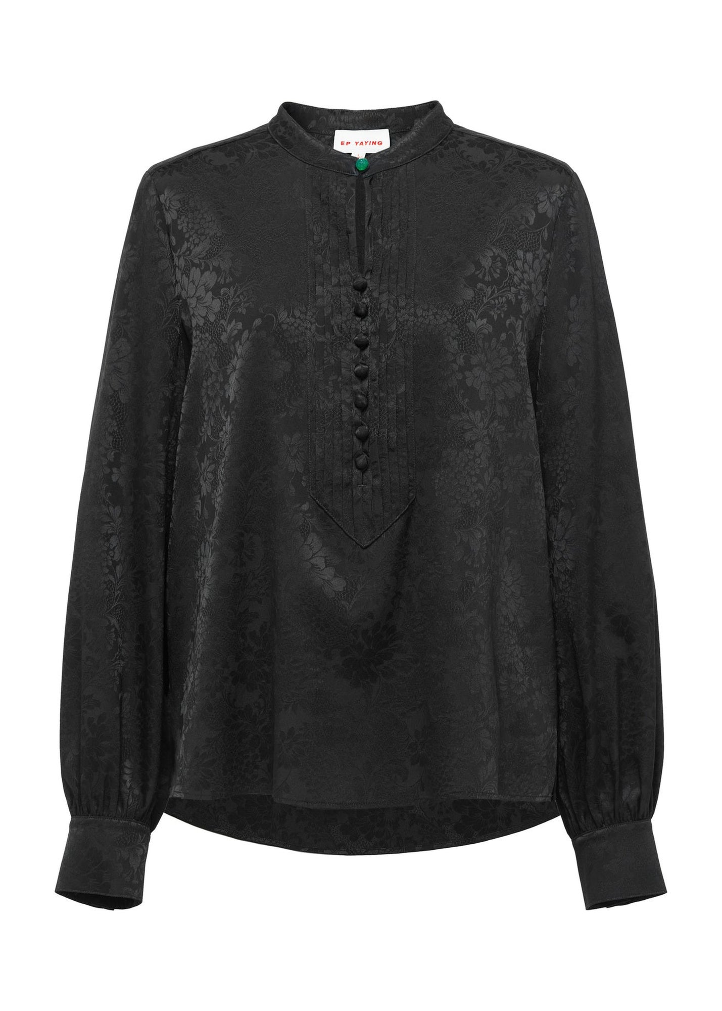 Silk Jacquard Shirt | Black
