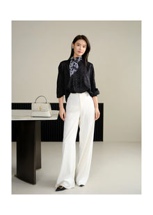 Silk Jacquard Shirt | Black