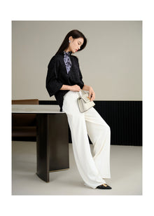 Silk Jacquard Shirt | Black