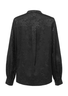 Silk Jacquard Shirt | Black