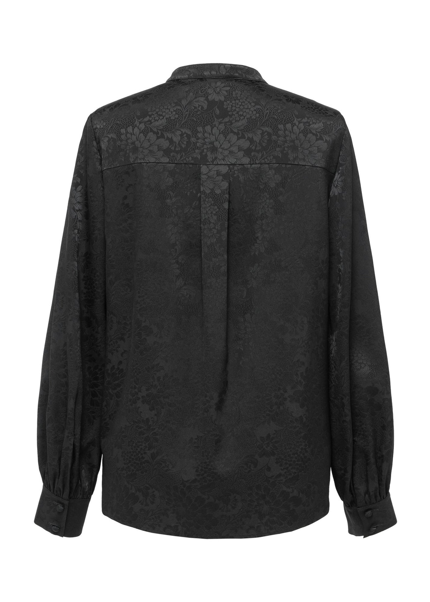Silk Jacquard Shirt | Black