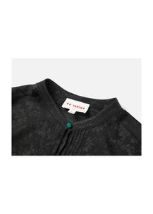 Silk Jacquard Shirt | Black