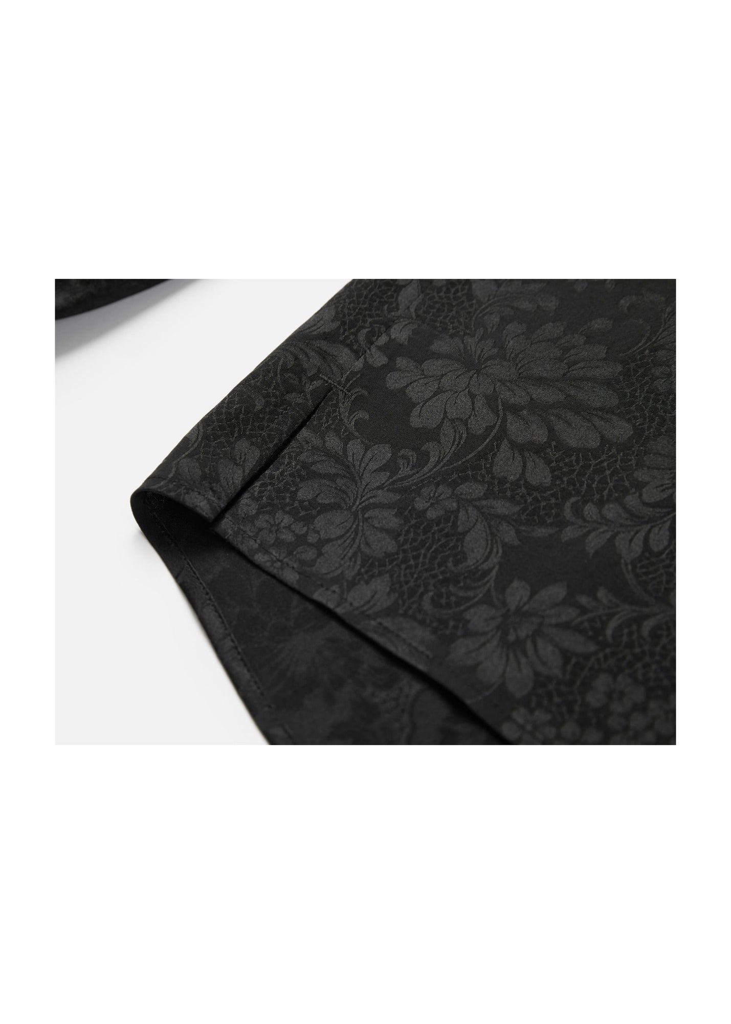 Silk Jacquard Shirt | Black
