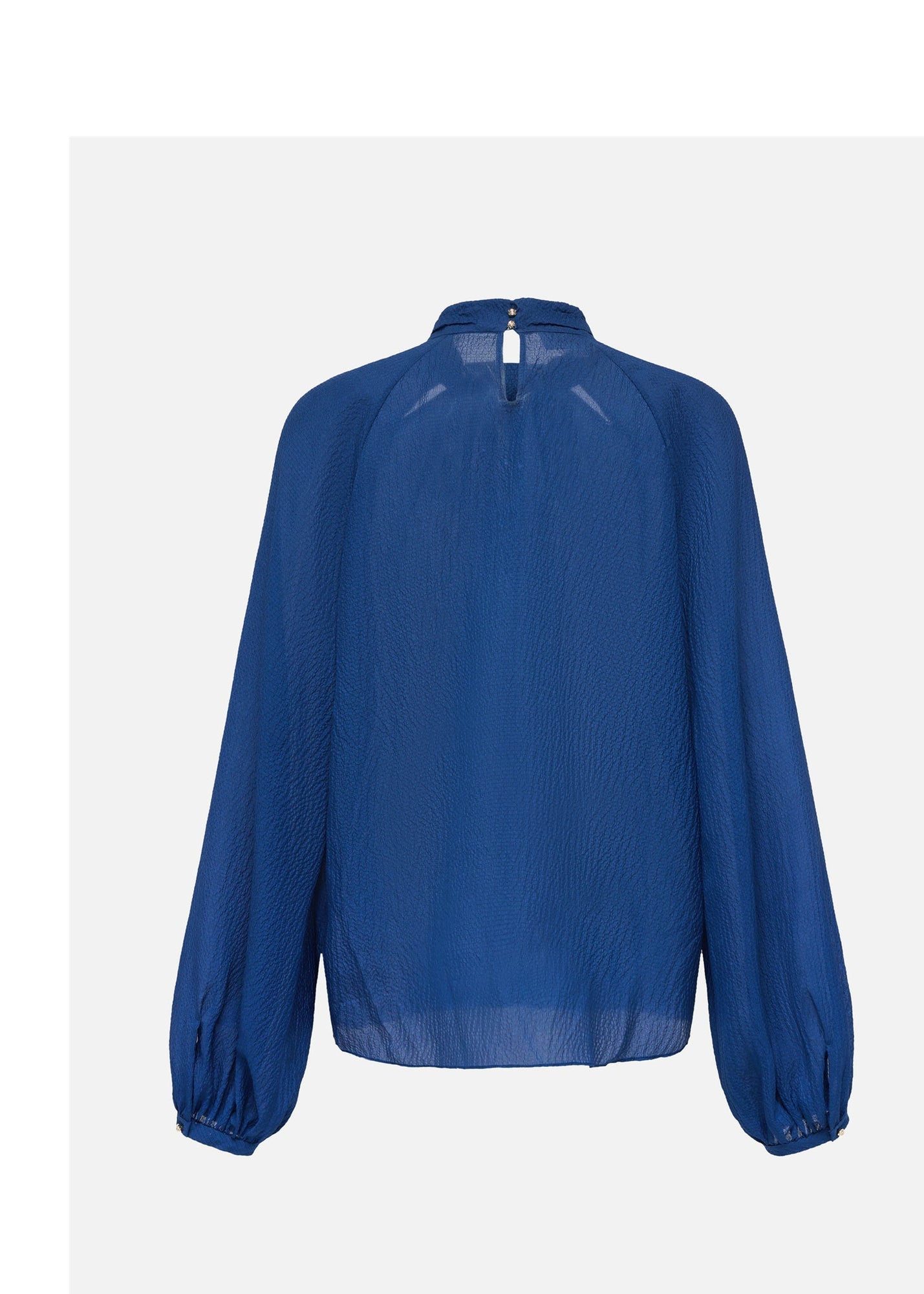 Silk Long-Sleeve Shirt | Navy