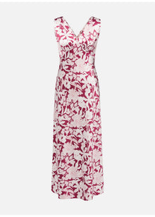 Silk Printed Dress | Red